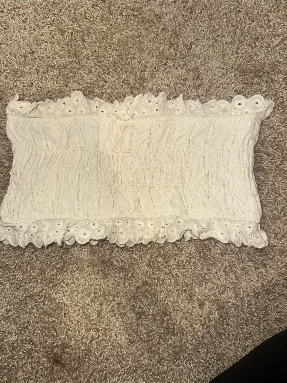 Altar'd State Soft Cream Smocked Tube Top